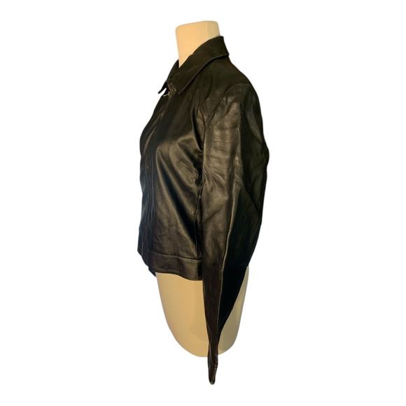 INC International Concepts Petite Leather Jacket M - Picture 2 of 4